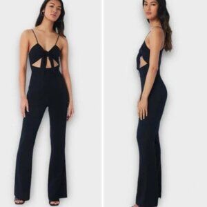 Lita by Ciara size Tie Front Jumpsuit in Black
